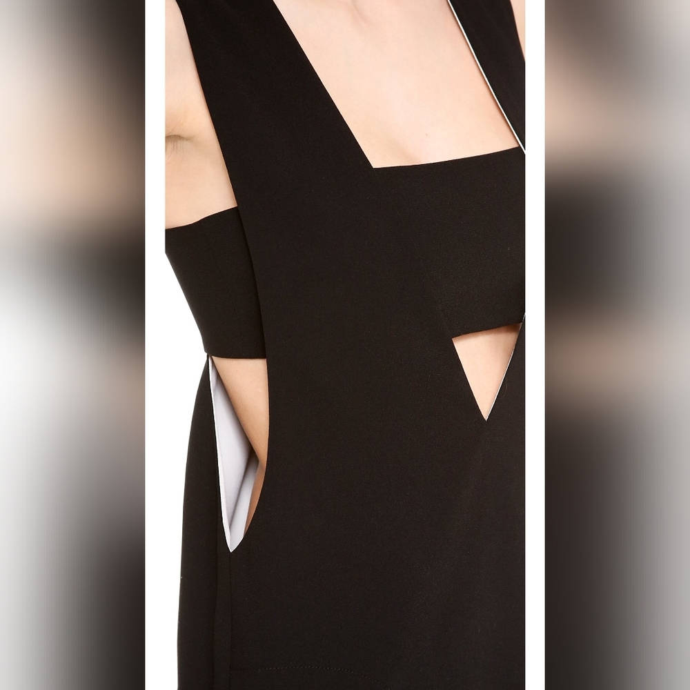 Alexander Wang Low V Dress in Black - Picture 4 of 14